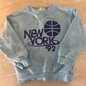 H&M Blue New York '92 Boys Sweatshirt Sz 6/7
